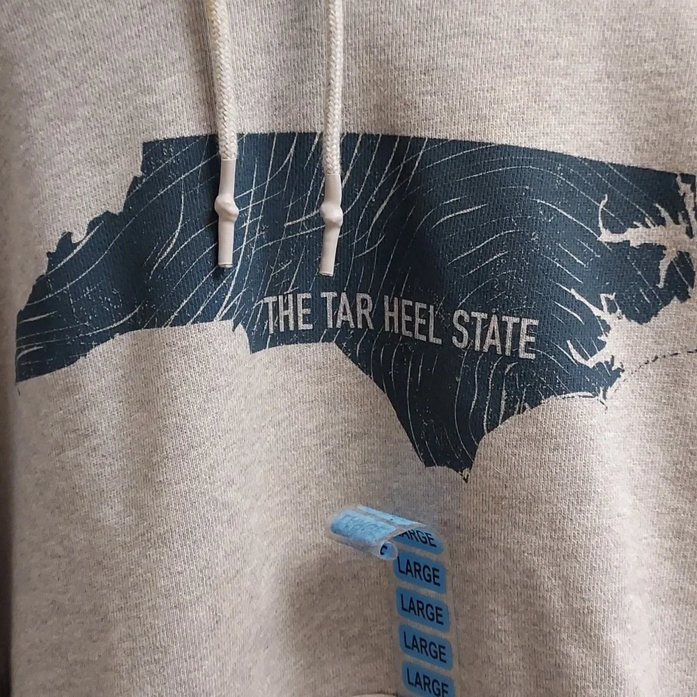 NWT State Of Mine North Carolina The Tar Heel State Fleece Lined Hoodie Mens L - Picture 3 of 15
